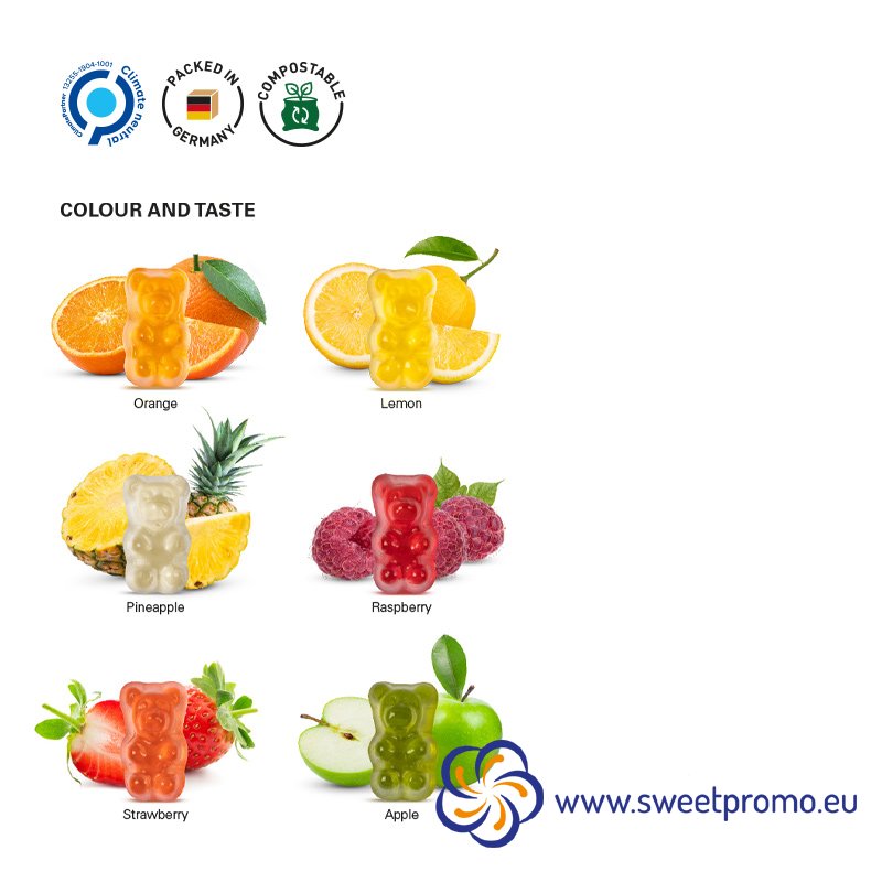 Fruit Jelly Bears 7g - Amount in package: 1800pcs
