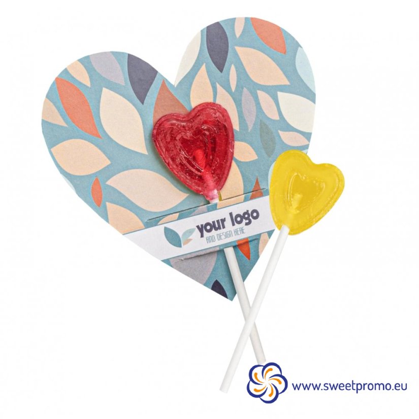 Fruit Lollipop Lolly Flyer Heart - Amount in package: 14000pcs