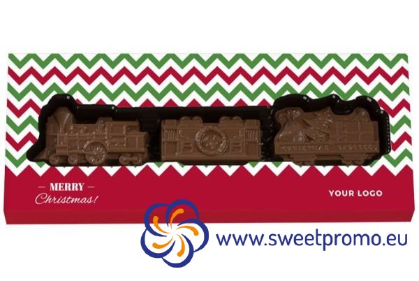 Christmas chocolate train - Amount in package: 100pcs