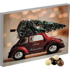 Organic advent calendar chocolate crispy balls