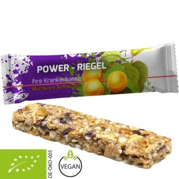Organic cereal bar apricot, custom printed flowpack