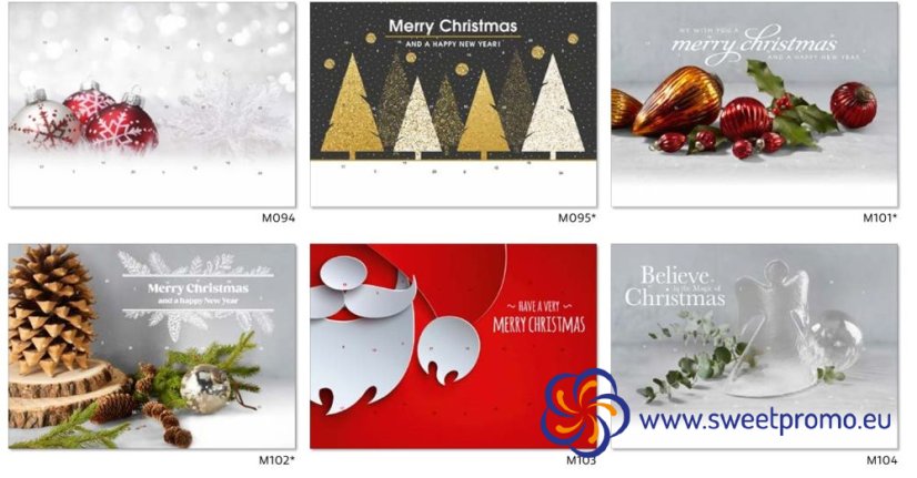Ukázka motivů - Adventní kalendář A5