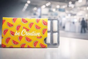 Promotional chewing gum with your own logo in personalized packaging Promotional chewing gum with your own logo in personalized packaging