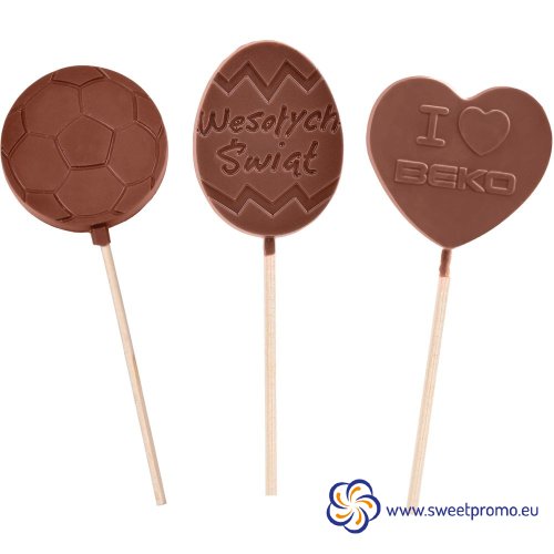 Chocolate lollipop 25g - Amount in package: 500pcs