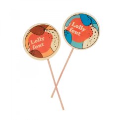Čokoládová lízátka s potiskem Lolly Font 40 g - 500 ks