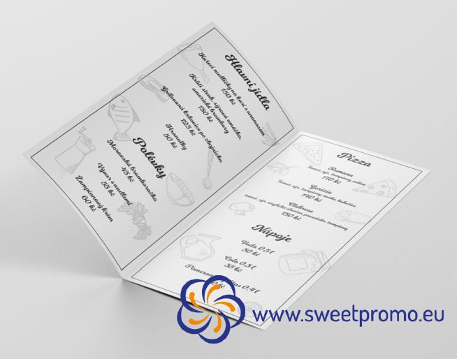 Print menu - Food and drink menu - Amount in package: 80pcs