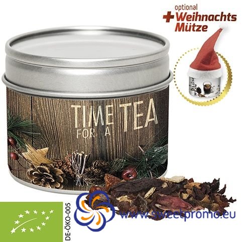 Organic Christmas fruit tea in can - 200 pcs