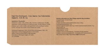 Sugar-free chewing gum - specification