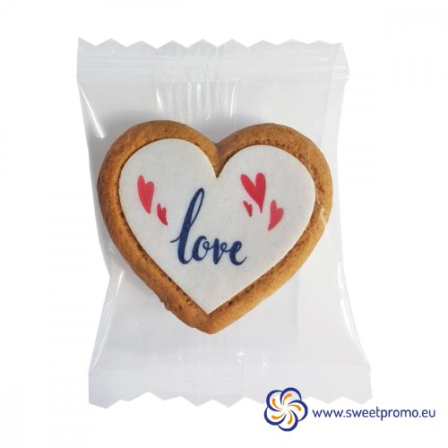 Gingernut Biscuit Heart 3,5g - 1000 pcs