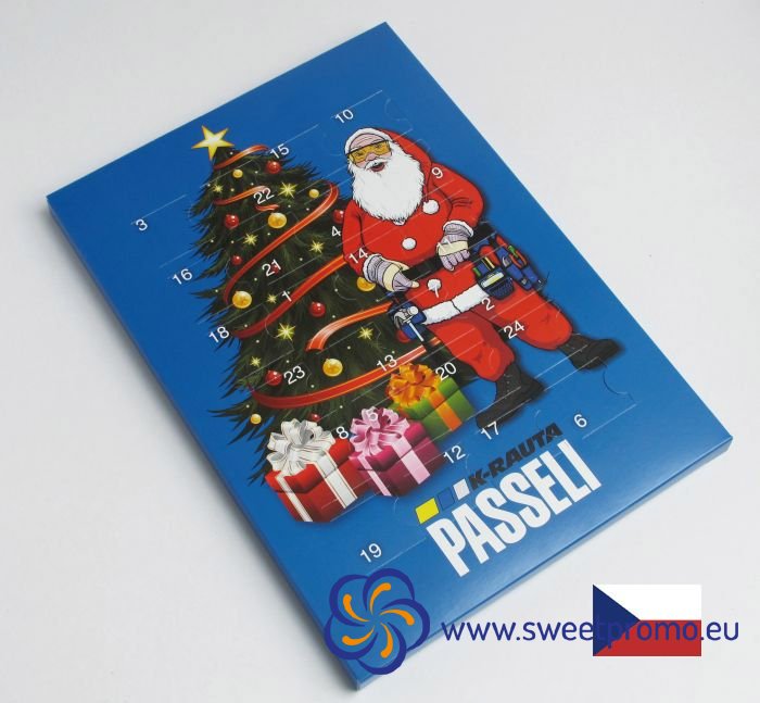 Adventní kalendář A4 s reklamním potiskem - V balení: 500ks