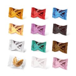 Custom fortune cookies with an inner message - colourful packaging