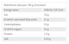 5 promotional chocolates in a bag with a ribbon