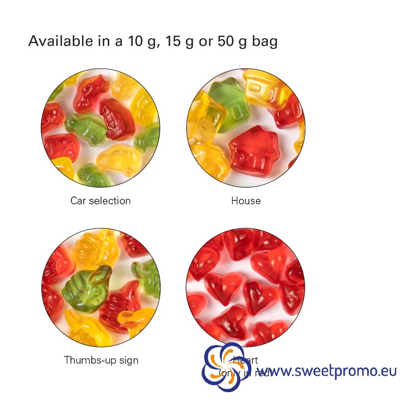 Fruit Jelly Candy Pyramid 15g - Amount in package: 3000pcs