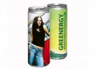 reklamní energetciký nápoj v plechovce s potiskem