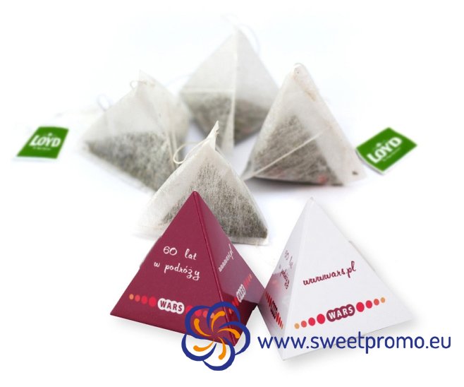 Promotional tea, pyramid - Amount in package: 1000pcs