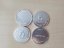 Chocolate coins with a embossing - Size: 41 mm, Amount in package: 150000pcs