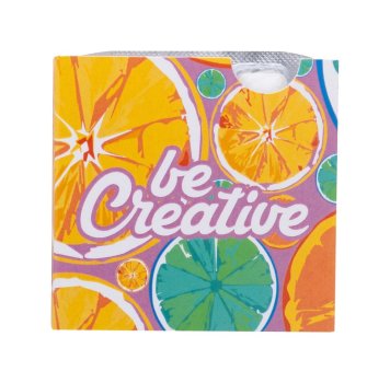 Advertising chewing gum with custom printing, blister pack with paper sleeve