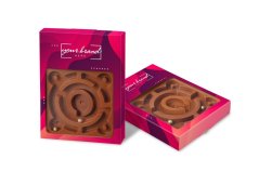 30g Mini Chocolate Maze, made from high-quality milk chocolate, with promotional printing on the packaging, ideal as a unique promotional gift for corporate events, conferences, and trade shows