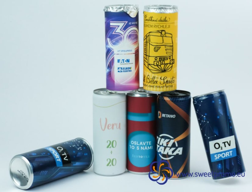 Energy drink in a can 250ml - Amount in package: 500pcs, Label: Matt or glossy varnish