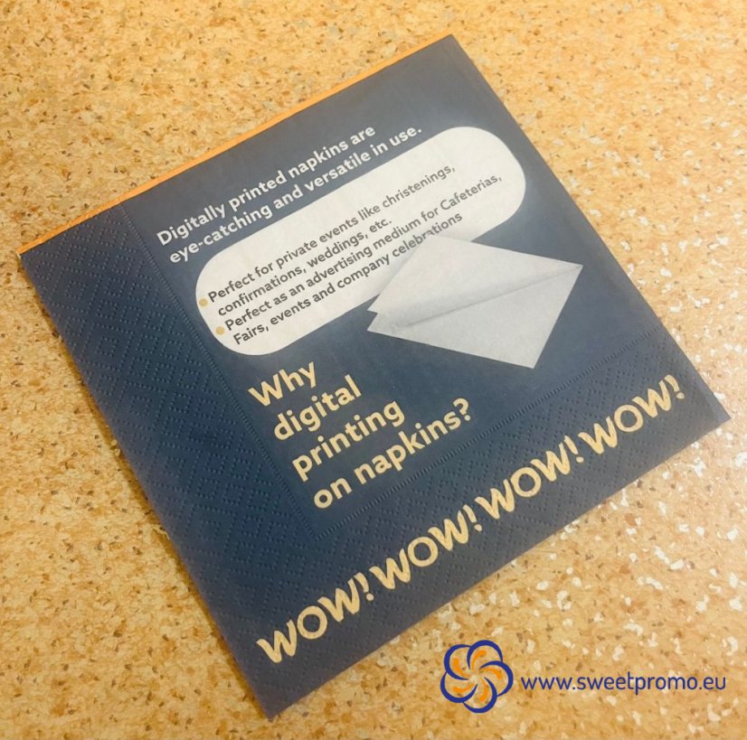 Paper napkins with full digital printing - Amount in package: 480pcs