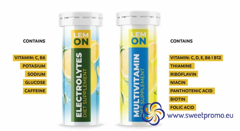 Šumivé tablety Multivitamin & Elektrolyty s reklamním potiskem