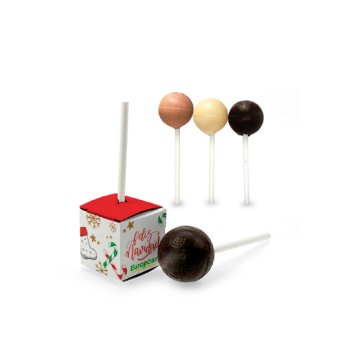 Christmas chocolate round lollipops