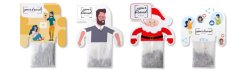 Tea bags with promotional cardboard holders Tea bags with promotional cardboard holders