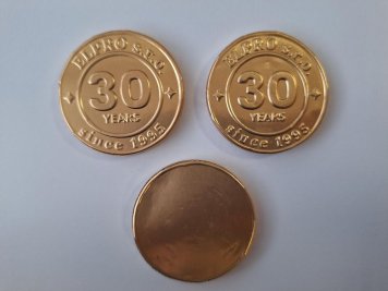 Chocolate gold coins - sample of mintage