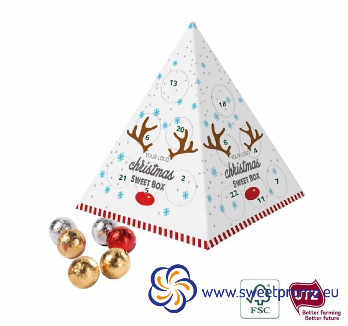 Adventní kalendář Pyramida s čokoládou - V balení: 200ks