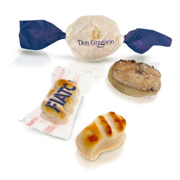 Polvorón - traditional Spanish dessert in advertising packaging