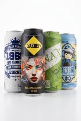 Non-alcoholic beers in promotional cans 0.5l. 2 types to choose from: Light draft beer (alcohol content 0.5%), Dark Lemon Radler (alcohol content 0.0%). Ideal for trade fairs, promotions, company parties or as an unconventional gift for clients.