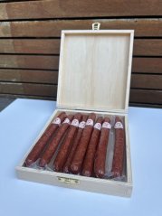 Salami Cigar Snacks in a Premium Wooden Gift Box