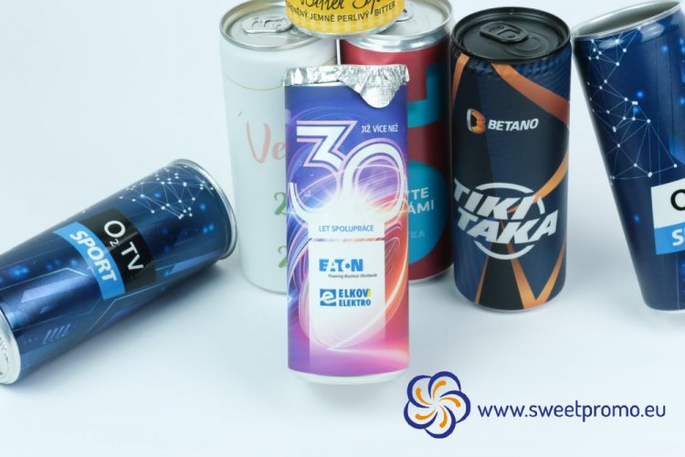 Advertising beer in can Konrád 12%, 250 ml - Amount (pcs in package): 480, Label: Soft touch label with 3D varnish