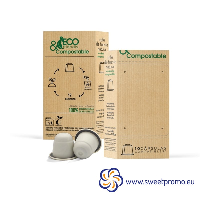 Nespresso coffee, 10 capsules in an eco promotional box