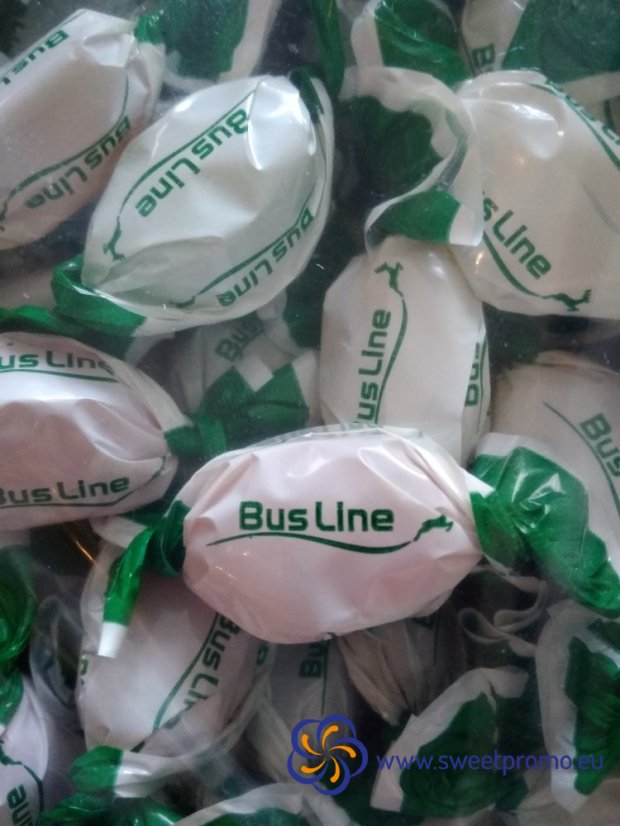 Twisted promotion candy, coloured borders 5 kg