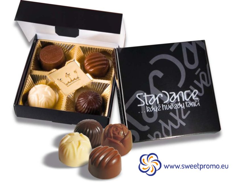 Belgian praline box 44g - Amount in package: 150pcs Belgian praline box 44g - Amount in package: 150pcs