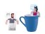 Tea bags with promotional cardboard holders