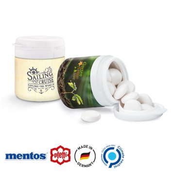 Advertising chewing gum with custom printing, plastic box