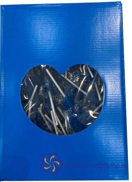 Foot-shaped lollipop blue