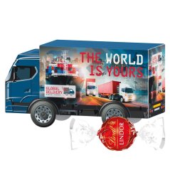Surprise in the cardboard truck - Lindt Lindor pralines Surprise in the cardboard truck - Lindt Lindor pralines