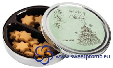 Ginger biscuits in a tin box - Amount in package: 50pcs