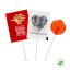 Mini lollipop with printing 7g - Amount in package: 7000pcs