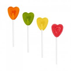 Fruit Lollipop Mini Heart sugar-free - 14000 pcs