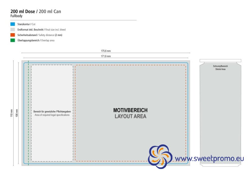 Template - Orange juice in a can 250ml