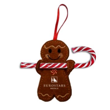 Christmas lollipop stick with Mr. Gingerbread