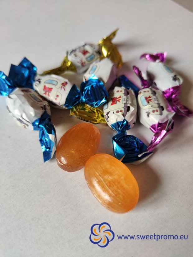 Ovocné bonbóny s barevným okrajem - Hmotnost: 5kg