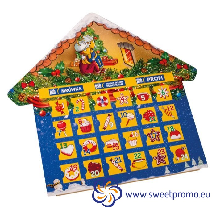 Advent calendar House, Car, Train - Amount in package: 100pcs