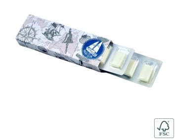 Advertising chewing gum with custom printing