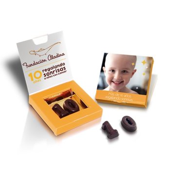 Chocolate number in a promotional box