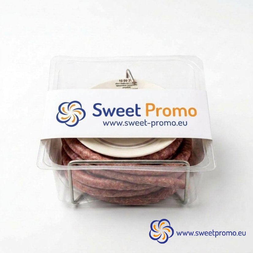 Spicy Sausage Snack on a Mini Cable Drum - Amount in package: 50pcs